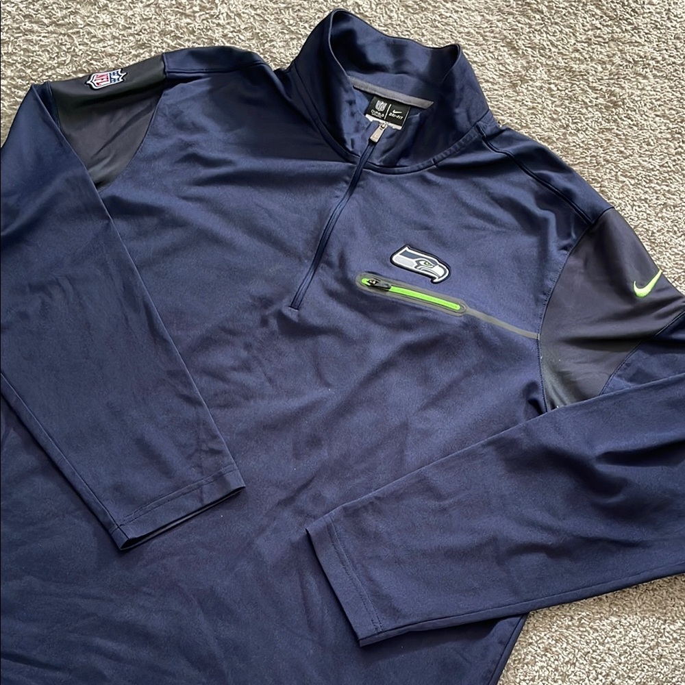 Men's Seattle Seahawks 1/4 Zip Nike Jacket